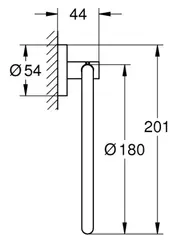 Кольцо для полотенца GROHE Start, черный матовый (411742430)