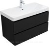 Aquanet 344743 Тумба с раковиной Вега 2.0 90 2 ящ. цв.черный (раковина Ирис) (344743)