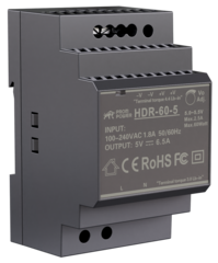 Источник питания PROMPOWER HDR-60-5, на вых. 5 В DC, 6.5А, 32.5Вт. Вх. 85-264В AC (120-370 В DC)