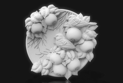 Силиконовый молд Птицы (медальон) № 0474