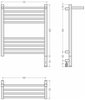Сунержа Богема 3.1 051-6007-6050 Полотенцесушитель электрический с полкой 600х500 (Состаренная латунь)