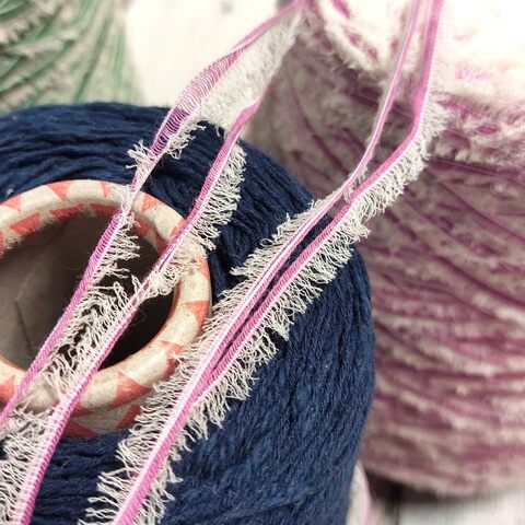 Хлопок фасонный BE MI VA / MUSK 180 фуксия с бежевым