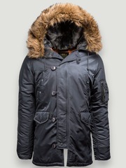 Куртка Аляска Alpha Slim Fit N-3B (стальной синий - steel blue)