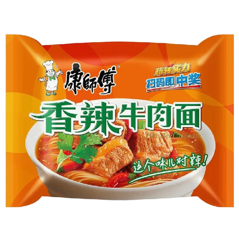 Лапша со вкусом пряной острой говядины Kang Shi Fu Hot Beef Noodle, 103 гр