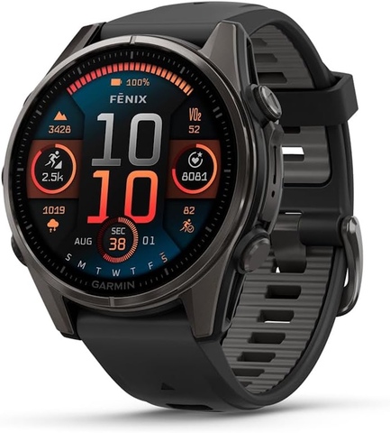 Умные часы Garmin Fenix 8 43 мм AMOLED Sapphire Titanium Серый | Carbon Gray (010-02903-21 | 010-02903-28)