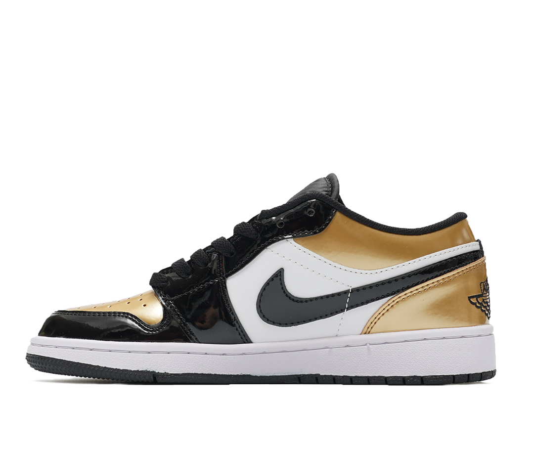 gold toe jordan 1 low