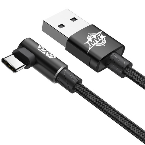 Кабель USB - Type-C 2A с Г-образным штекером Baseus (CATMVP-A01) 1м (100 см) (Черный)