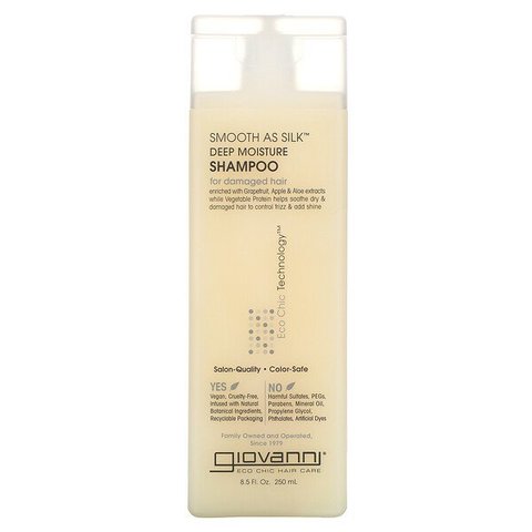 Şampun \ Шампунь \ Shampoo Giovanni, Smooth As Silk, Deep Moisture, For Damaged Hair (250 ml)