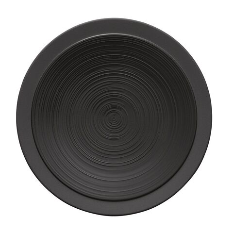 Фарфоровая обеденная тарелка 26 см, черная, артикул 236548, серия BAHIA ONYX
