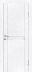 Дверь PSM-3 / Цвет Дуб скай белый / белоснежный лакобель / Двери PROFILO PORTE