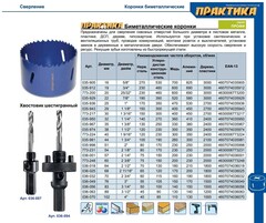 Коронка биметаллическая ПРАКТИКА 20 мм (25/32