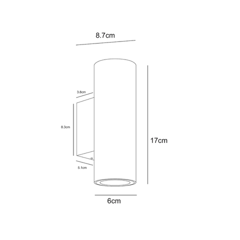 Уличный настенный светодиодный светильник Arte Lamp TORCULAR A1807AL-2BK