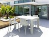 Стол пластиковый раздвижной Siesta ContractVegas Table, 1000-1400х1000х750 мм, белый