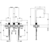 Gessi INCISO Смеситель для раковины на 3 отверстия без донного клапана, излив 160мм, h=314мм, цвет: хром 58016#031