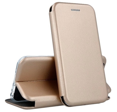 Чехол-книжка из эко-кожи Deppa Clamshell для Samsung Galaxy S23 (Золотой)