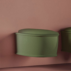 ATV001 44 00 Artceram ATELIER Унитаз подвесной, 52х37см, безободковый, с крепежом, цвет: verde salvia фото