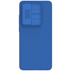 Чехол синего цвета от Nillkin с защитной шторкой для камеры на OnePlus Nord CE4 Lite, серии CamShield Case