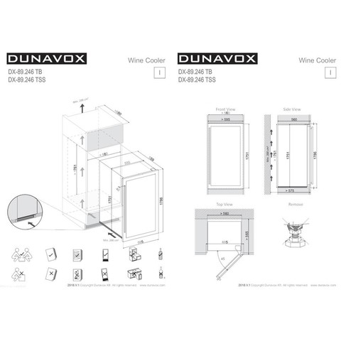 Винный шкаф DUNAVOX DX-89.246TB