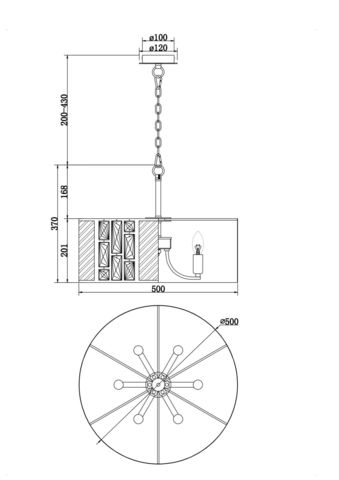 Подвесной светильник Maytoni Mercurio MOD028PL-06CH