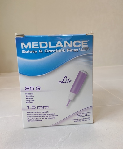 Ланцет детский Медланс плюс Лайт 1,5 мм 25 G (Medlance plus Lite 1.5 mm) для капиллярного забора крови №200 /HTL-Strefa. Inc., Польша/ на складе