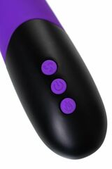 Фиолетовый ротатор «Дрючка-заменитель» с функцией нагрева - 18 см. - 