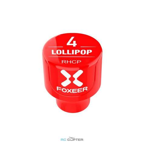 Антенна Foxeer Lollipop 4 2.6dBi 5.8G Omni FPV Stubby Antenna (2шт) RHCP RPSMA PA1476 red