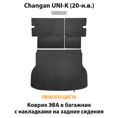 Коврик ЭВА в багажник с накладками на задние сидения для Changan UNI-K (20-н.в.)