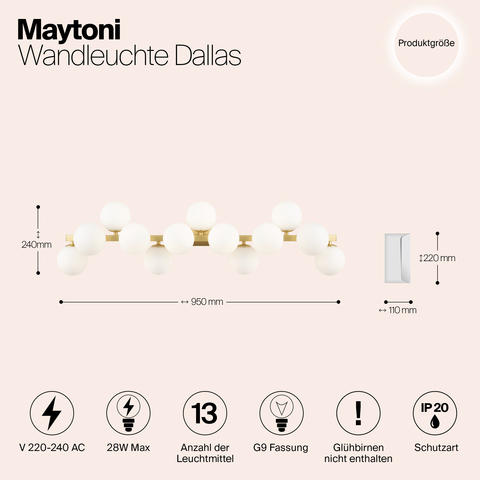 Настенный светильник Maytoni Dallas MOD547WL-13BS