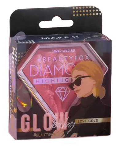 Запеченный хайлайтер для лица и тела Glow Baby Diamond Highlighter в ассортименте, 8 гр