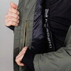 Удлиненный прогулочный зимний костюм Парка Nordski Khaki + Брюки Premium Black мужской с лямками