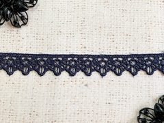 Кружево плетеное, ш. 1,8 см, тёмно-синий