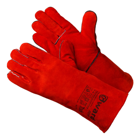 Краги спилковые GWARD Track (красные)