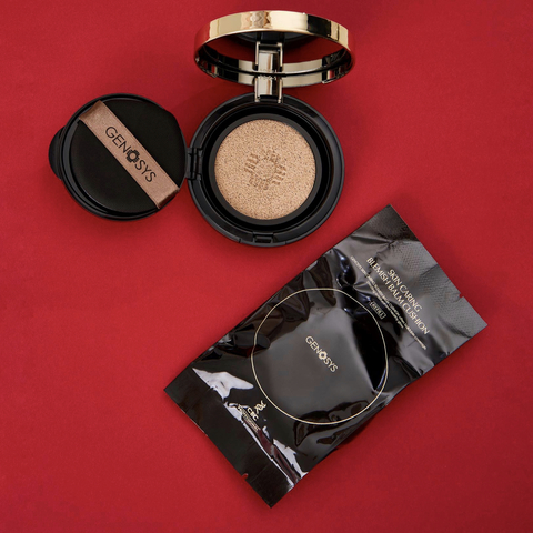 GENOSYS  SKIN CARING BLEMISH BALM CUSHION Ухаживающий BB-кушон с тонирующим эффектом тон 02 BEIGE