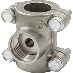 Обойма-тройник латунь никель ремонтная Ду 20х15х20 (3/4"х1/2"х3/4") ВР/ВР VALFEX VF.755.N.034.012.034