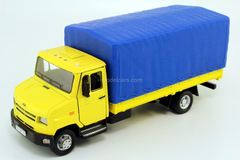 ZIL-5301 Bychok (Goby) flatbed truck yellow-blue Bauer Autobahn 1:43