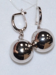 Шары 1,4 (серьги из серебра)
