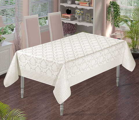 Скатерть 150x220 Arya home Belinda кремовая
