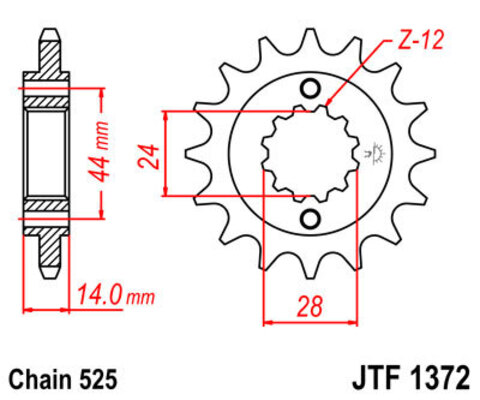 Звезда ведущая JTF1372 17RB