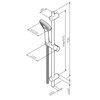 Am.Pm F0190000 Gem душ.комплект: ручн.душ 1 ф-ция d 110 мм. штанга 700. шланг 1 750 мм. хром. шт.