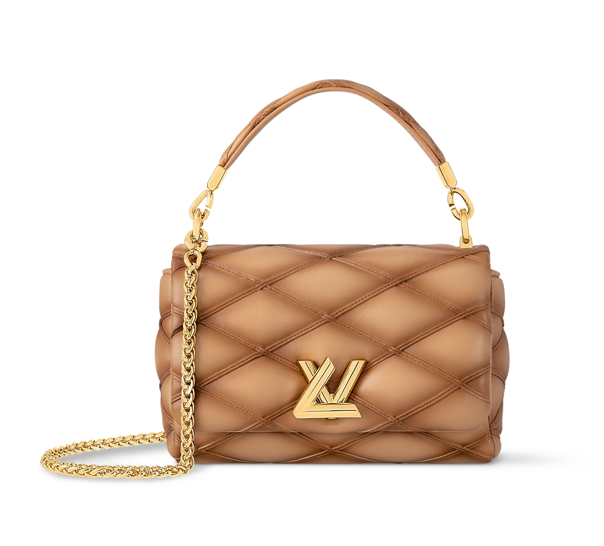 Сумки Сумка женская Louis Vuitton GO-14 MM бежевый louis-vuitton-сумка-go-14-pm-malletage-сумки--M12332_PM2_Front_view.png