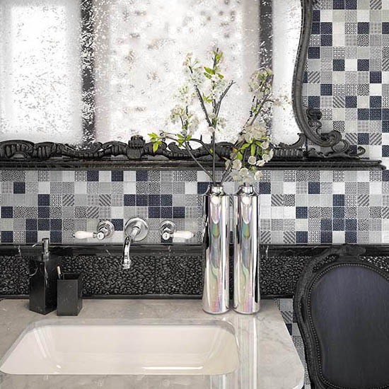VGS-5 Итальянская мозаика для ванной мрамор Skalini Vegas серый квадрат