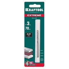 KRAFTOOL Extreme, 3 х 70 мм, цилиндр. хвостовик, сверло по бетону (29166-070-03)