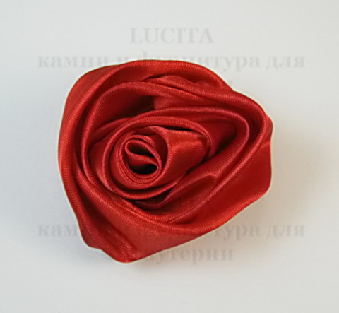 Роза атласная красная 50 мм ()