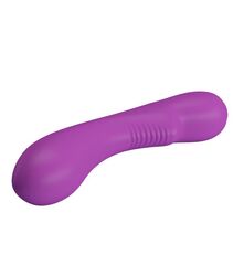 Фиолетовый силиконовый вибратор Elsa - 19 см. - 