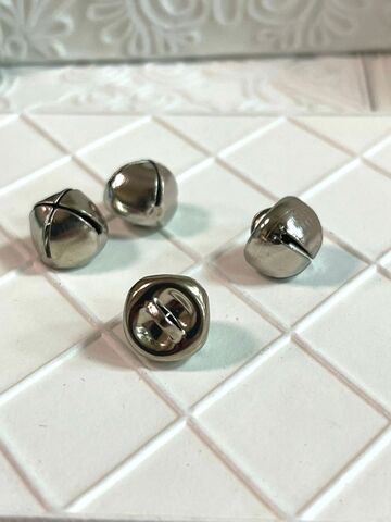 рождественский колокольчик, цвет серебро, 12мм (4шт)