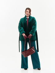 Утепленное кимоно (изумрудный)