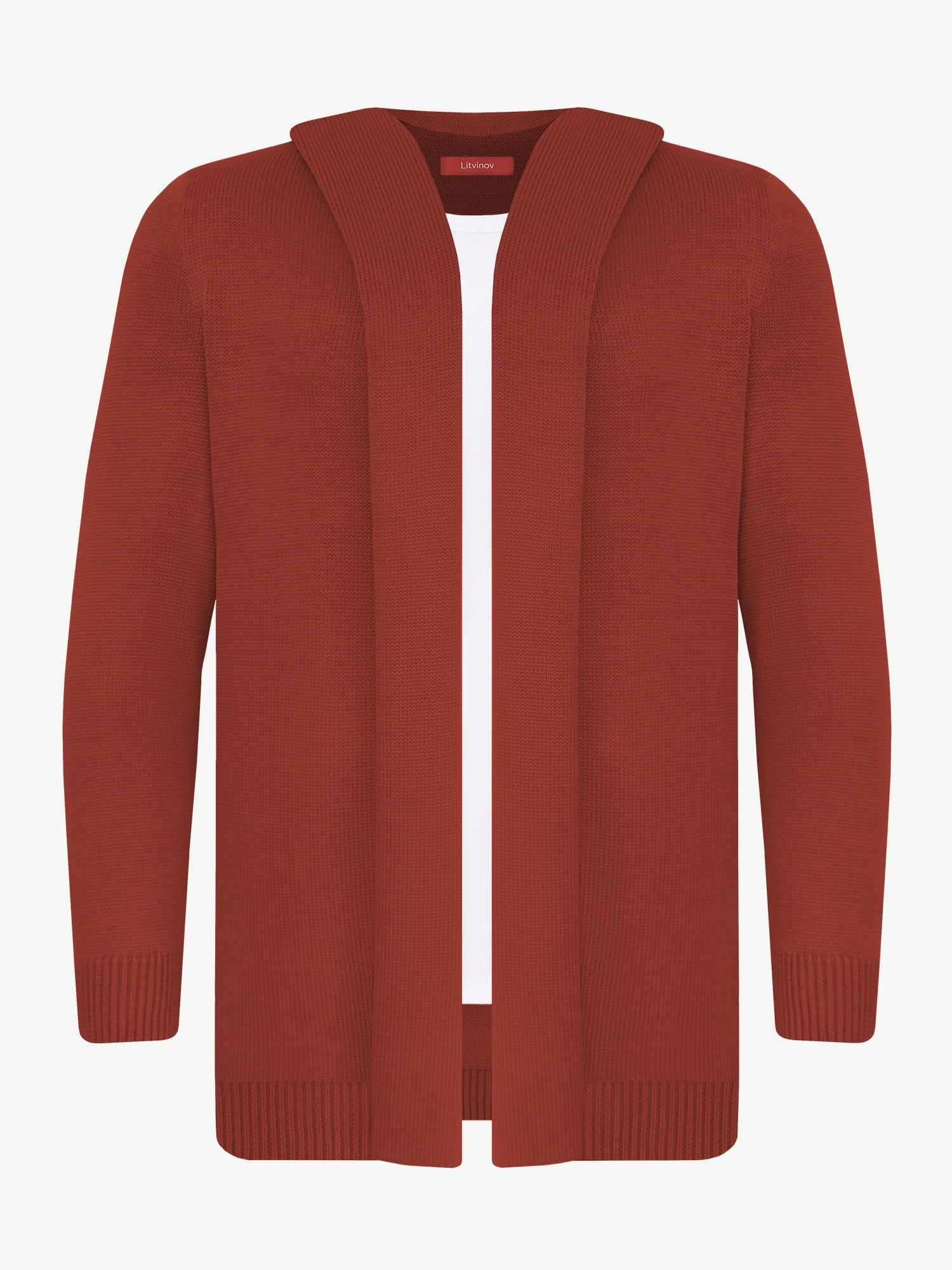 Кардиган с капюшоном из шелка