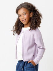 кардиган  для девочки  КВ 30092/25/лаванда