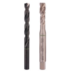 Набор метчиков машинных M3 -M12 HSSE DIN371/376 (Винт., C/2-3P, R39, + сверла) 14пр Volkel 47866