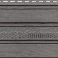 Софит широкий Альта-Профиль с центральной перфорацией Графит 3000х300 мм